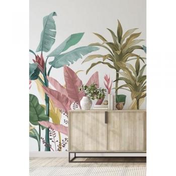 Mural Papel Pintado Tropical con Instalación Fácil