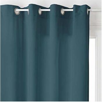 Cortina con Ollaos Color Azul Lilou 140x260cm