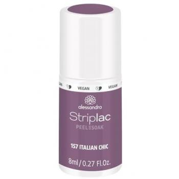 Alessandro Striplac Peel or Soak Vegan Italian Chic LED Nail Polish 8ml - Color Rojo-Marrón