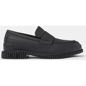 Mocasines de hombre de piel lisos con suela dentada - Negro Talla 42