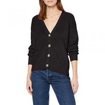 PIECES Pckarie LS Knit Cardigan Noos Chaqueta Punto, Negro