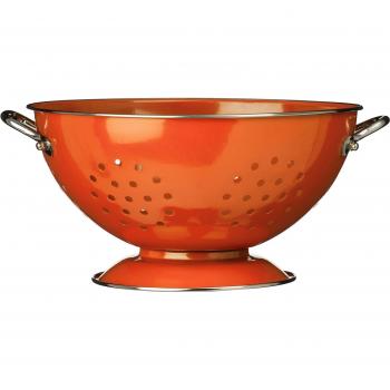 Premier Housewares 0507882 Colador retro esmalte, Orange