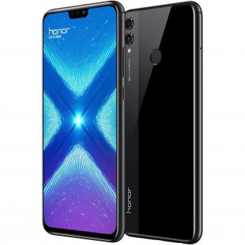 HONOR 8X - Smartphone Pantalla 6,5 FHD+, 20MP+2MP y Frontal 16MP, 4GB + 64GB Memoria, Batería 3750 mAh, GPU Turbo, Negro, Versión Española