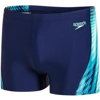 Speedo hombres colocación curva Panel Jammer de la, hombre, color Navy/Green Glow/White, tamaño talla 36