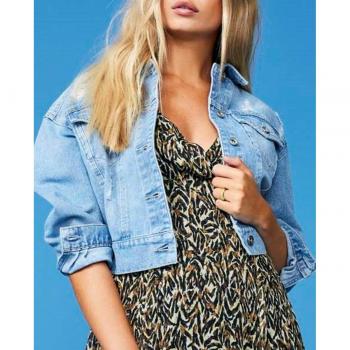 ONLY Stylish Denim Jacket, Blue, Female, Size: M