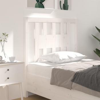 Cabecero para cama de madera maciza de pino blanco 96x4x100 cm