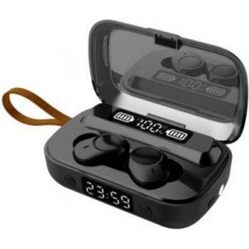 Auriculares TWS A13 Bluetooth Inalámbricos con Cargador de 2000mAh, Impermeables, Pantalla Digital y Micrófono