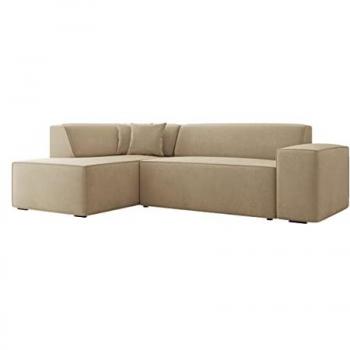 Sofá rinconero Comfivo 289 marrón claro, 267x205x72cm