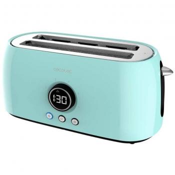 Cecotec ClassicToast 15000 Blue Extra Double Tostadora, 4 Rebanadas, 1500W, Azul