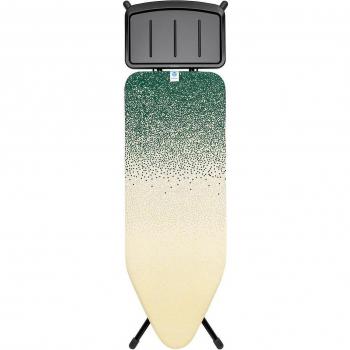 Brabantia New Dawn Green Ironing Board Size C with Solid Steam Unit Holder, Non-Electric, Fold Out (No Swivel), Dimensions: 49 x 18 in., Fair Trade