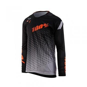 Inconnu 100% R maillot r-core Supra Mixta niño, negro/gris, FR: S