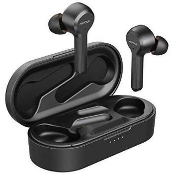 Auriculares Bluetooth, Mpow M9 4 Mic Cancelación de Ruido, IPX8 Impermeable,40 Horas de Reproducción,Auriculares Inalámbricos Deportivos, Modo Mono/Doble,Correr con carga USB-C para iPhone Android