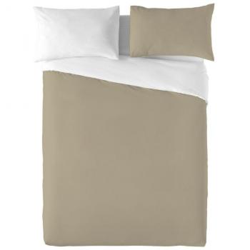 Funda Nórdica Bicolor Reversible Naturals Beige Blanco Cama de 180/190 (260 x 220 cm)