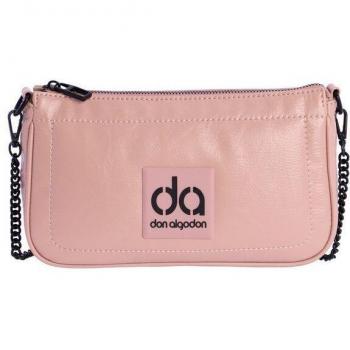 Bandolera de mujer Leticia rosa con cremallera
