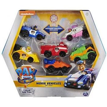PAW PATROL, True Metal Movie Gift Pack con 6 vehículos de Juguete coleccionables de Metal, Escala 1:55, Juguetes para niños a Partir de 3 años