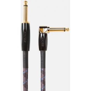 Boss BIC-10A 3m Black Instrument Cable with Straight to Right Angle 1/4 Connectors