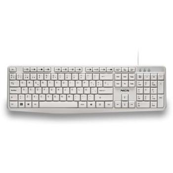 Teclado NGS Heritage USB-A Multimedia Resistente a Salpicaduras, Silencioso, 12 Teclas, Cable 1.5m, Diseño Español