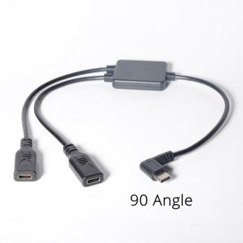 Cable Divisor 2 en 1 USB C a USB C, Cable Macho Tipo C a 2 Hembras, Extensión y Carga USB 3.1