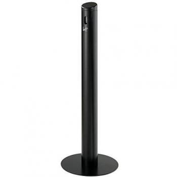 Cenicero de pie de aluminio negro con capacidad de 3 litros