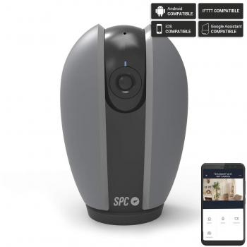 Cámara de Vigilancia SPC Teia con WiFi 2.4GHz, Visión 360º, Pan/Tilt, Detección de Movimiento, Visión Nocturna, Altavoz Dual y App SPC IoT - Resolución 720P y Almacenamiento de 128GB