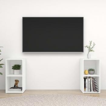 Mueble de TV vidaXL 2 unidades de madera de ingeniería 72x35x36,5 cm