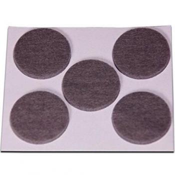 Brinox B76060G Deslizadores de Fieltro sintético, Gris, Diámetro 35 mm, Set de 5 Piezas
