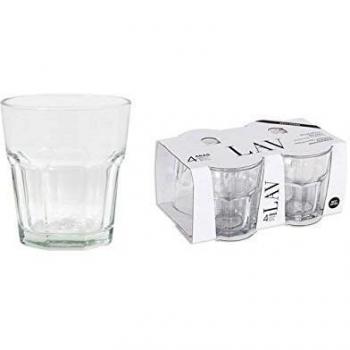 Aras 65390 Vaso Cristal, Transparente, 423 ml, Set de 4