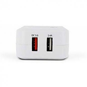 Cargador Mooov Doble USB 5.4A QuickCharge 3.0 Blanco
