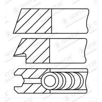 Juego de aros de pistón GOETZE ENGINE 08-109400-30
