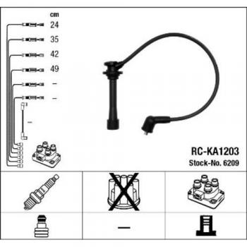 Juego de cables de encendido NGK 6209 - Cables de ignición de alta calidad, resistencia a altas temperaturas, diseño específico para un ajuste perfecto, mejora en la eficiencia del motor y reducción de emisiones