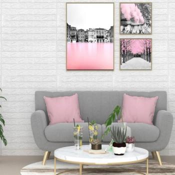 vidaXL 3D Self-adhesive Wallpaper Bricks - 10 pcs White