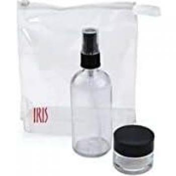 IRIS 2988-V Vinaigrette Set + Glass Salt Shaker, Stainless Steel