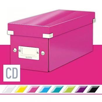LEITZ Caja de archivos Click & Store WOW para CD, color rosa