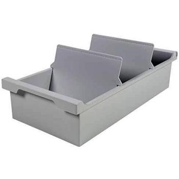 Schedario in plastica Exacompta - A6 orizzontale - 166x347x79 mm - 1200 schede - 52240D