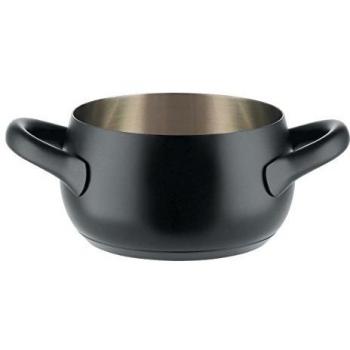 Alessi SG101/16 B – Cacerola, acero inoxidable, Negro, 16 cm
