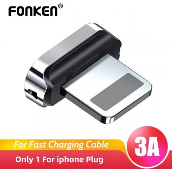 Adaptador Magnético de Cargador para iPhone con Conector de 8 Pines y Protección Antipolvo