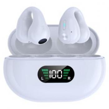 Auriculares Inalámbricos Klack de Conducción Ósea - Diseño Cómodo, Separación Binaural y Conciencia del Entorno - Blancos