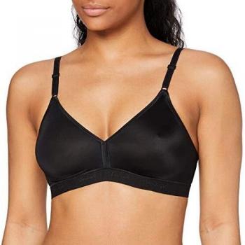 Sujetador sin aros TRIUMPH Micro Fun, negro, talla 85B, microtouch, 82% poliamida, 18% elastano, copas preformadas sin costuras