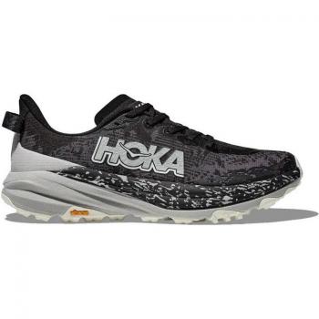Zapatillas de trail HOKA Speedgoat 6 negro hombre, características: diseño ligero y transpirable, suela Vibram Megagrip para tracción en terrenos difíciles, amortiguación EVA para comodidad, drop de 4 mm