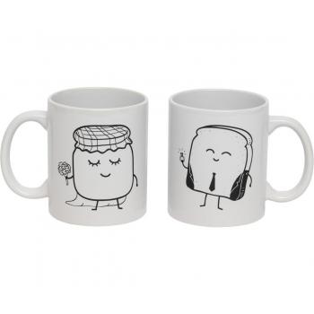 Set de 2 tazas Iconic Mr Wonderful: Juntos es mejor - Edición especial para bodas