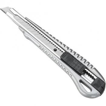 Dahle 10880 Profesional Cutter de 9mm con Cuerpo Metálico, Mecanismo Automático de Bloqueo y Guía Metálica