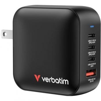 Cargador de Pared Mini GaN 100W Universal Negro con 4 Puertos (3x USB-C, 1x USB-A) Carga Rápida
