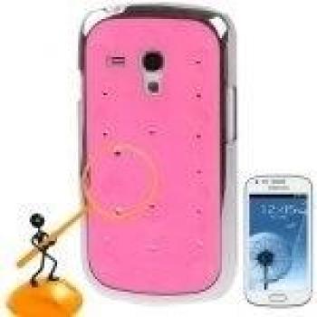 LambeMu-'tui de plástico con aplicaciones de estrás, diseño con forma de corazón para Samsung Galaxy S3 mini i8190,