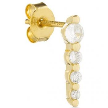 Piercing Trendy de plata bañada en oro amarillo Luxenter