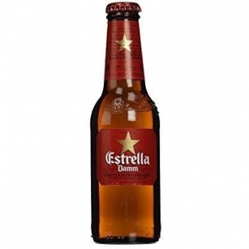 Damm - Cerveza Estrella Damm Mediterránea, Pack de 12 Botellas de 25cl | Receta Tradicional desde 1876 con Ingredientes Naturales