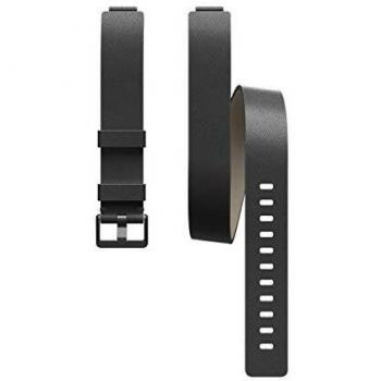 Fitbit Inspire e Inspire HR Correas De Doble Vuelta De Cuero Horween, Negro, Una Talla
