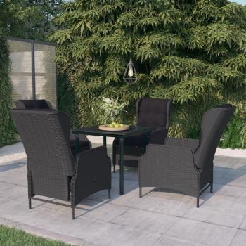 5-Piece Dark Gray Garden Dining Set