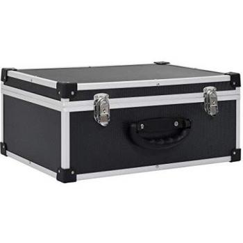 vidaXL CD Case for 60 CDs Aluminium ABS Black