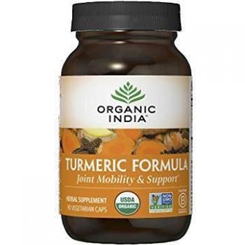 Organic India Turmeric Supplement Capsules, Healthy Inflammation Response Organic Herbal Formulation, Pack of 90 Vegetarian Capsules