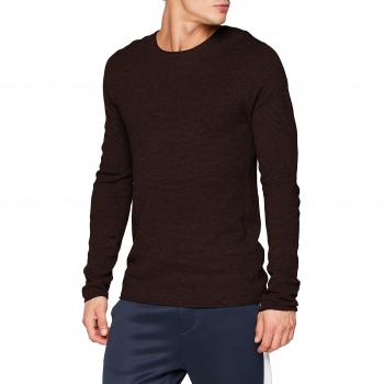 SELECTED HOMME Slhrocky Crew Neck B Noos, suéter para Hombre, Marrón Black Coffee, Small